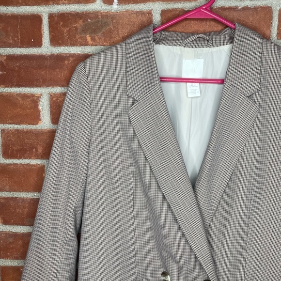 H&M houndstooth tooth oversized blazer - Picture 2 of 8
